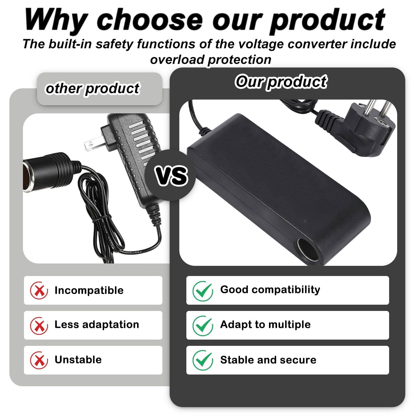 12 V 10 A adapter sieciowy do samochodu, 120 W AC-DC przetwornica napięcia 100-240 V na 12 V 10 A falownik z gniazdem zapalniczki samochodowej, adapter zasilacza samochodowego do pompowania opon