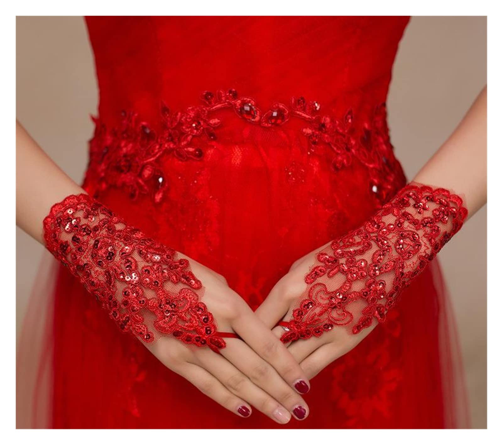 【値下げ】ryo tominaga ビジューグローブ　ビーズ　レース　装飾　手袋 値下げ】ryo tominaga ビジューグローブ ビーズ レース 装飾