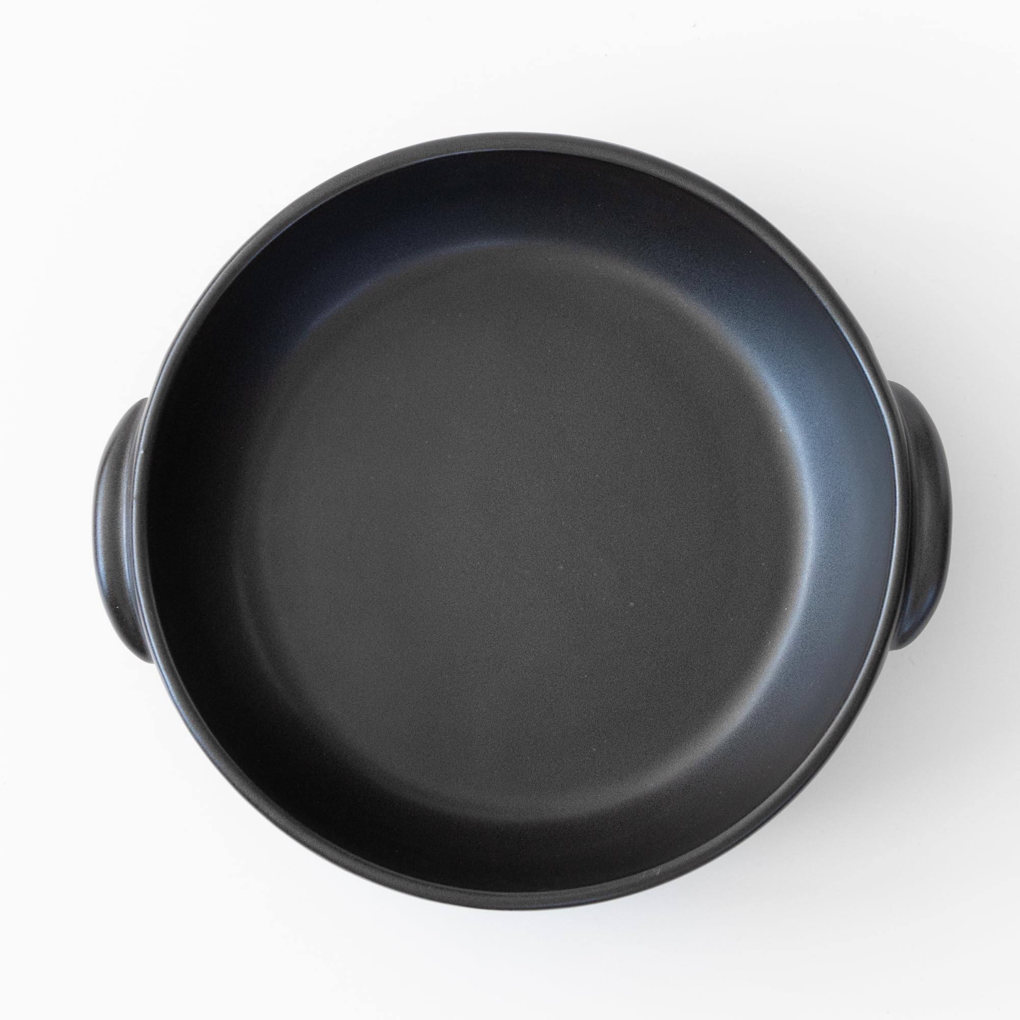 Santo Banko Ware Round Gratin Black Glaze 11155 Oven Safe