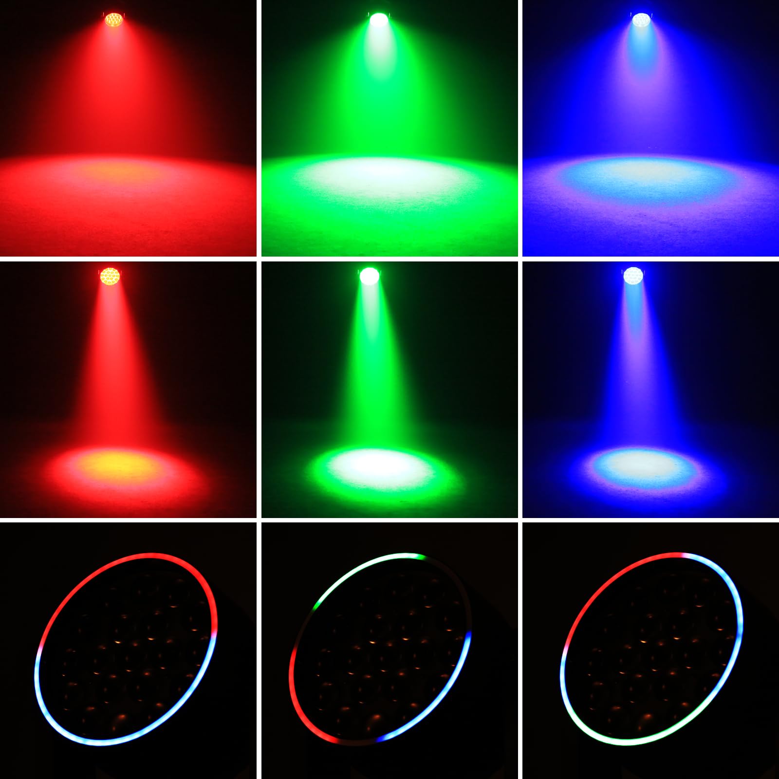 2Pcs 19x20W Teste Mobili LED, RGBW Zoom Wash con Striscia LED d-mx512 Luci da Palco Sound-Active per Palcetti Feste Club DJ Matrimoni