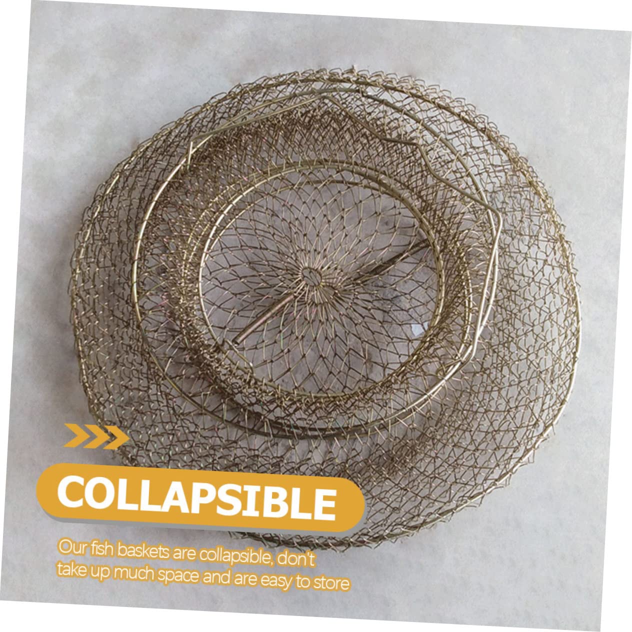 TOYANDONA Contenitore Per Cattura Dei Pesci in Metallo Rete Da Pesca Portatile Protezione Per Pesci Catturati Conservazione Temporanea