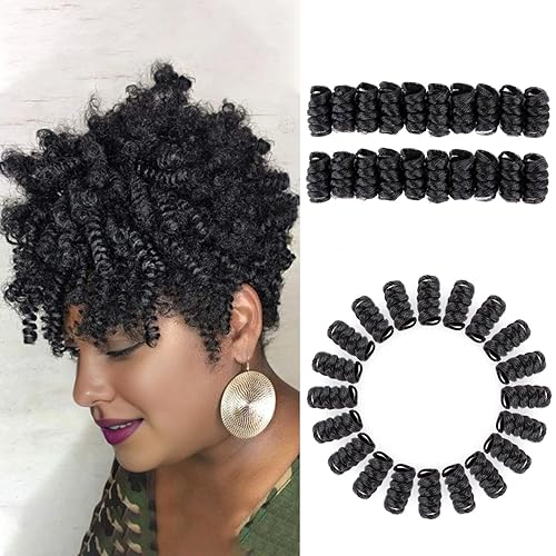 Miniatura 10 de BECUS 3 paquetes de cabello corto Saniya rizado de ganchillo de 10 pulgadas para mujeres negras, trenzas de ganchillo con volumen, extensiones de