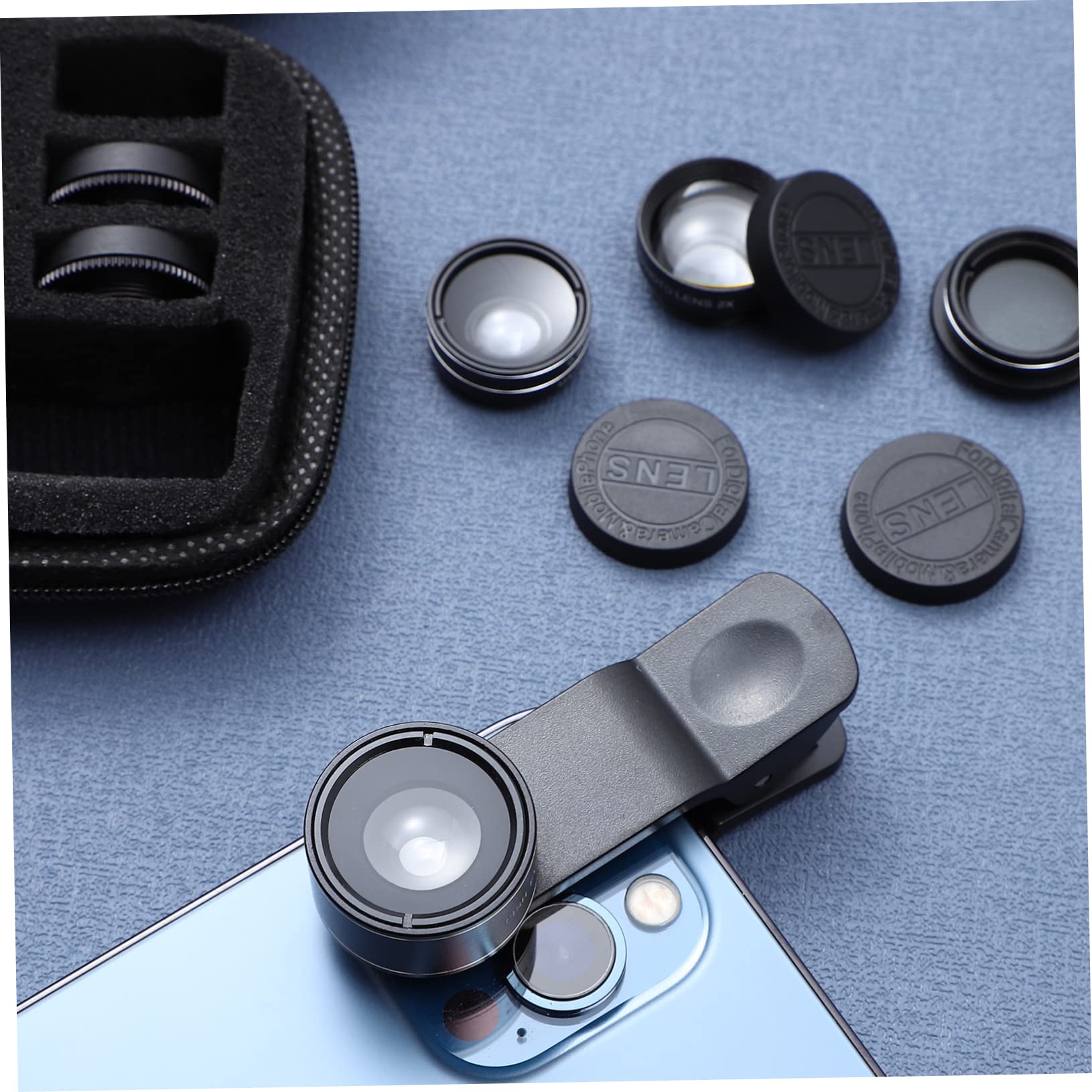 UKCOCO 2juegos Kit De Lentes para Teléfonos Móviles Filtros Cpl Ojo De Macro y Teleobjetivo Compatible La Mayoría De Smartphones Total Diseño Funcional y Portátil para Fotografía De