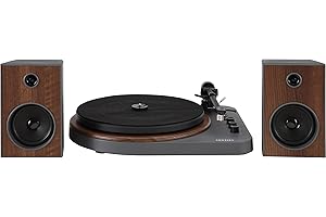 Crosley Switch II T160A-GY Turntable Shelf System: Audiophile-Grade Vinyl Playback, Bluetooth Wireless...