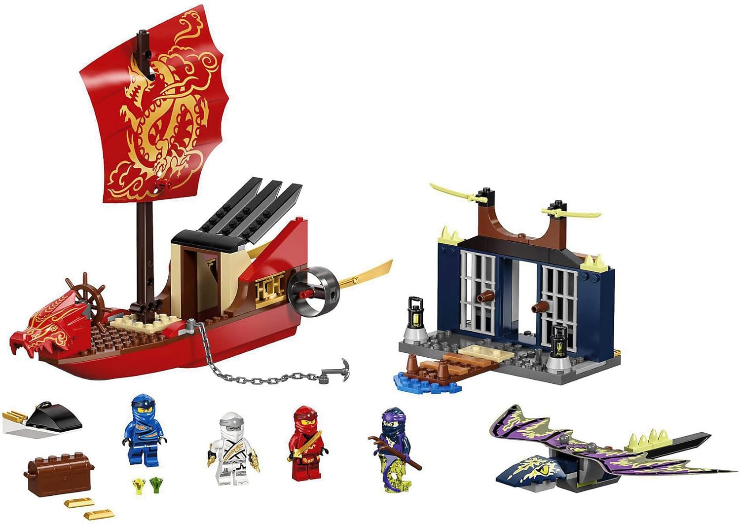 LEGO Ninjago - Battle of the Sky Medium Battleship Bounty 71749 Toy Ninja Ninja - Picture 7 of 9