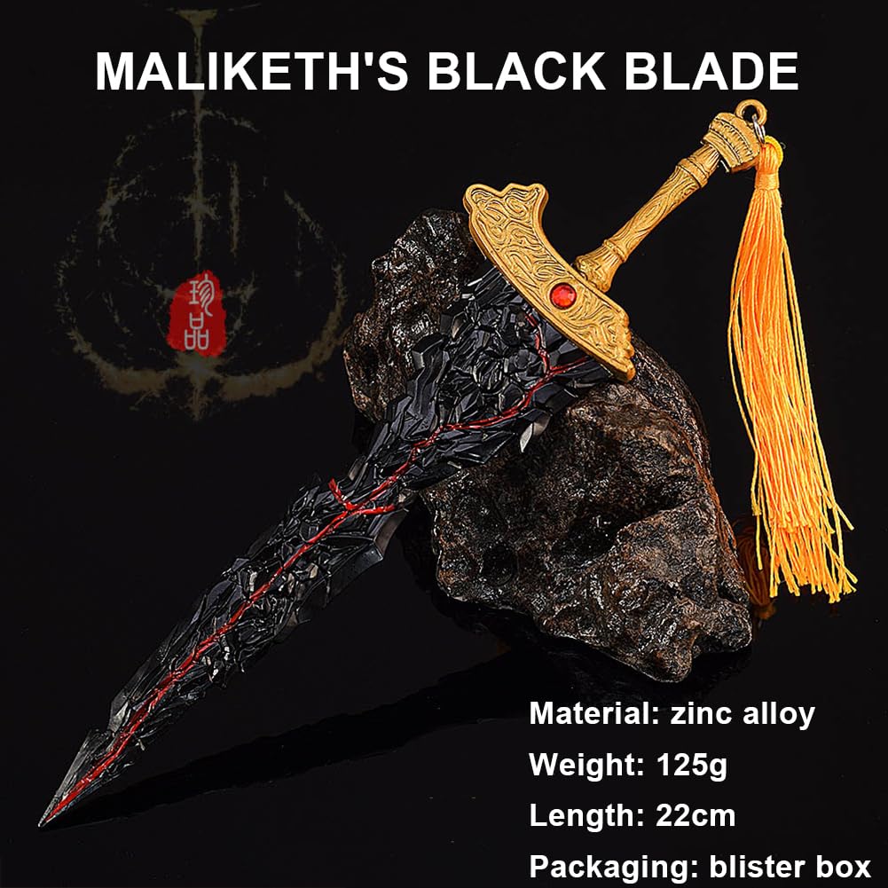 Elden Ring DLC Shadow of Erdtree Réplica de arma de espada colosal figuras de acción colección de juegos decoración de escritorio mochila colgante regalo (espada de noche y llama Elden Ring DLC Shadow of Erdtree Réplica de arma de espada colosal figuras de acción colección de juegos decoración de escritorio mochila colgante regalo (espada de noche y llama