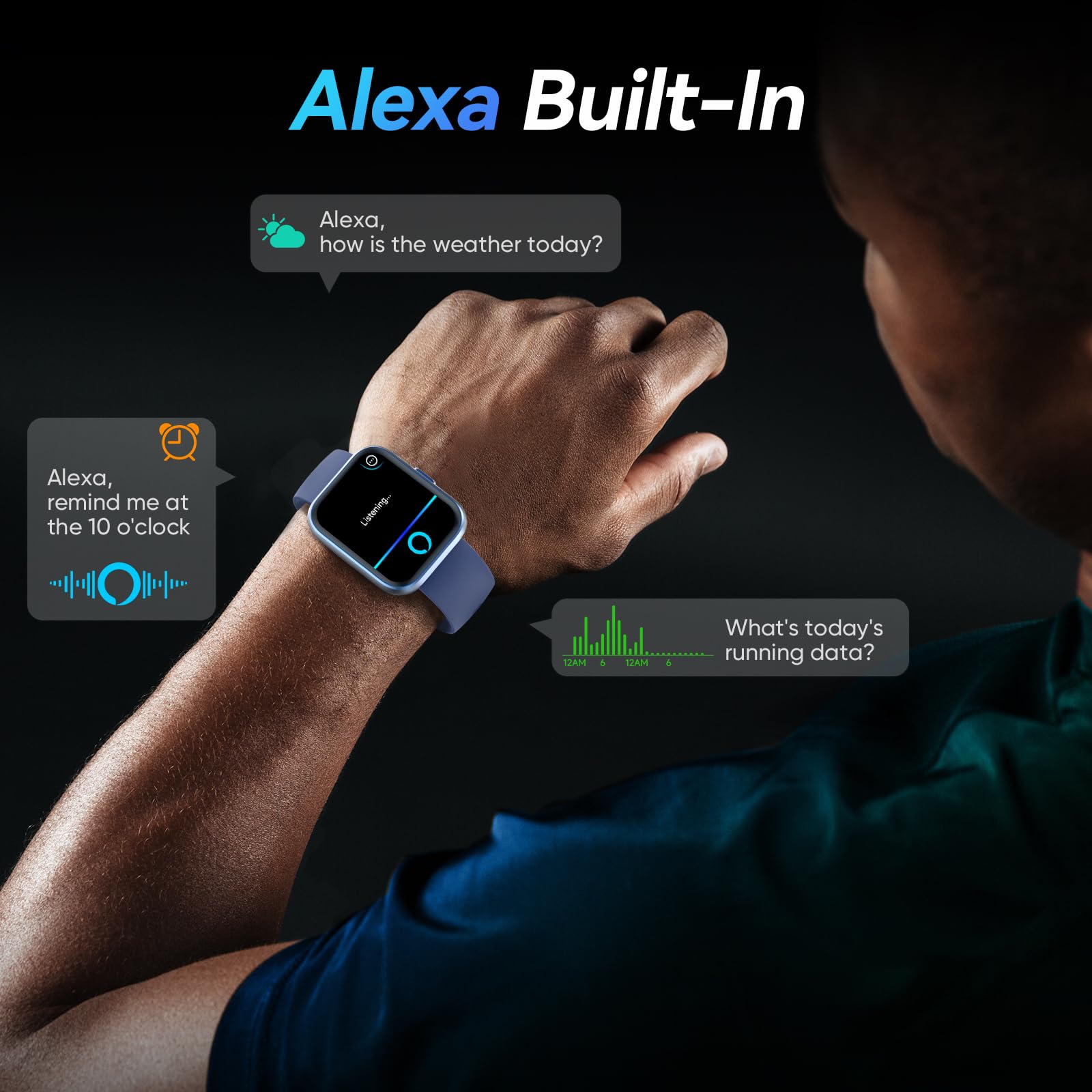 Fitpolo ID208P Smartwatch Uomo Donna, 1.8" Orologio Fitness IP68 Effettua/Risposta Chiamate 100+ Sportive, Contapassi/Sonno/Cardiofrequenzimetro/SpO2, Compatibile con Samsung/Xiaomi/Huawei/Oppo/iPhone