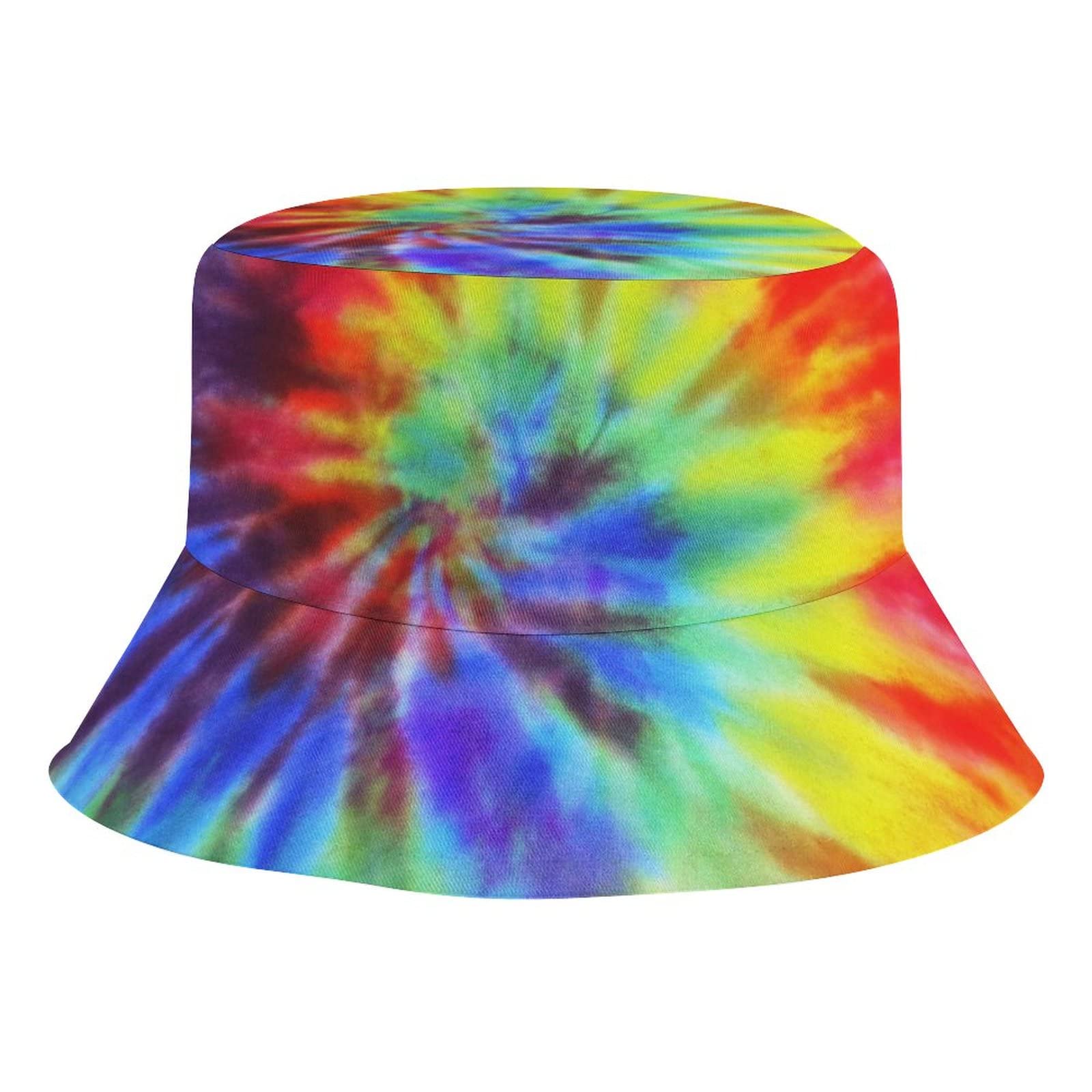 Rainbow Tie Dye Baby Sun Hat UPF 50+ Sun Protective Toddler Bucket Hat Summer Kids Wide Brim Beach Hats