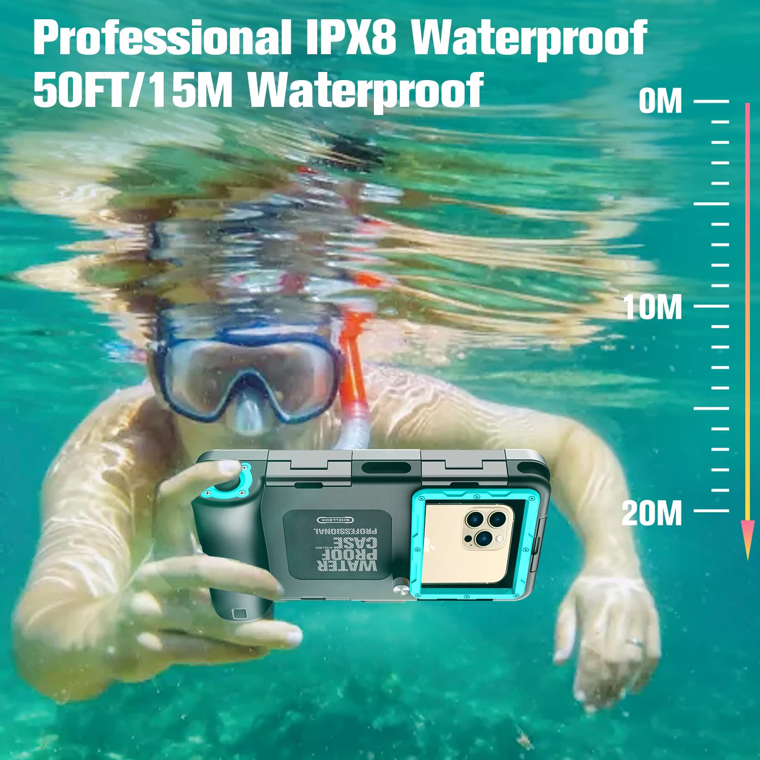 Custodia Impermeabile Smartphone IPX8 Porta Custodia Cellulare Impermeabile Universale Custodia Subacquea Sacchetto per iPhone 17 Pro 17 Air 16e 14 15 16 Pro 14 15 16 17 Pro Max Samsung S25 S24 Ultra