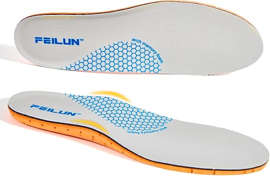 Shoe Inserts for Men and Womem Sport Shoe Insoles Memory Foam Insoles Excellent Shock Absorption and Cushioning for Feet Relief, Comfortable Insoles for All Day Energy in Running, Walking, and Work