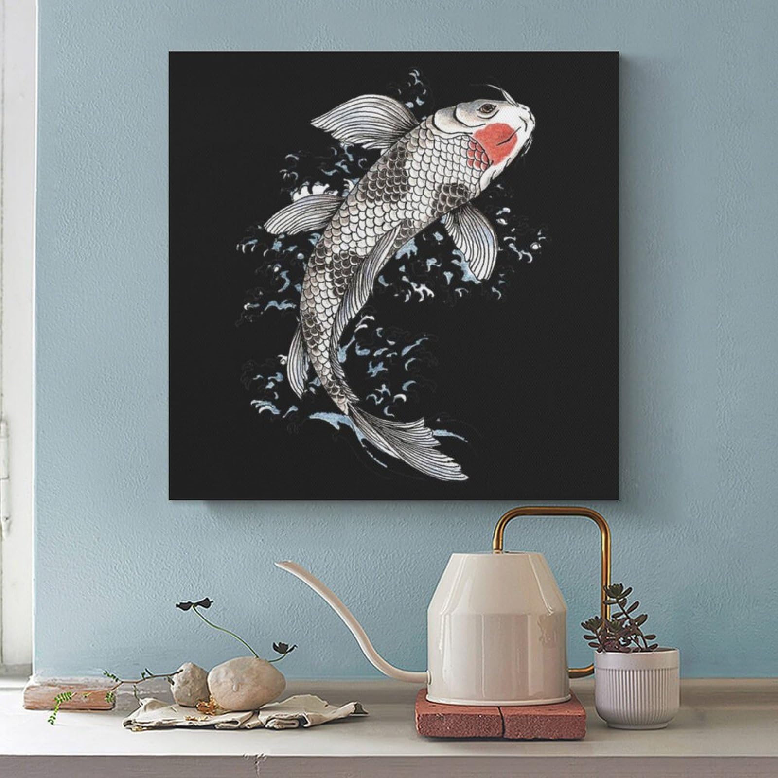 Amazon.co.jp: 和風 鯉柄 和柄 アートポスター アート装飾画 アート  