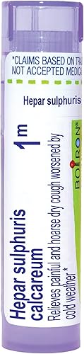 Boiron Hepar Sulphuris Calcareum 1M para tos dolorosa y ronca y seca - 80 pellets