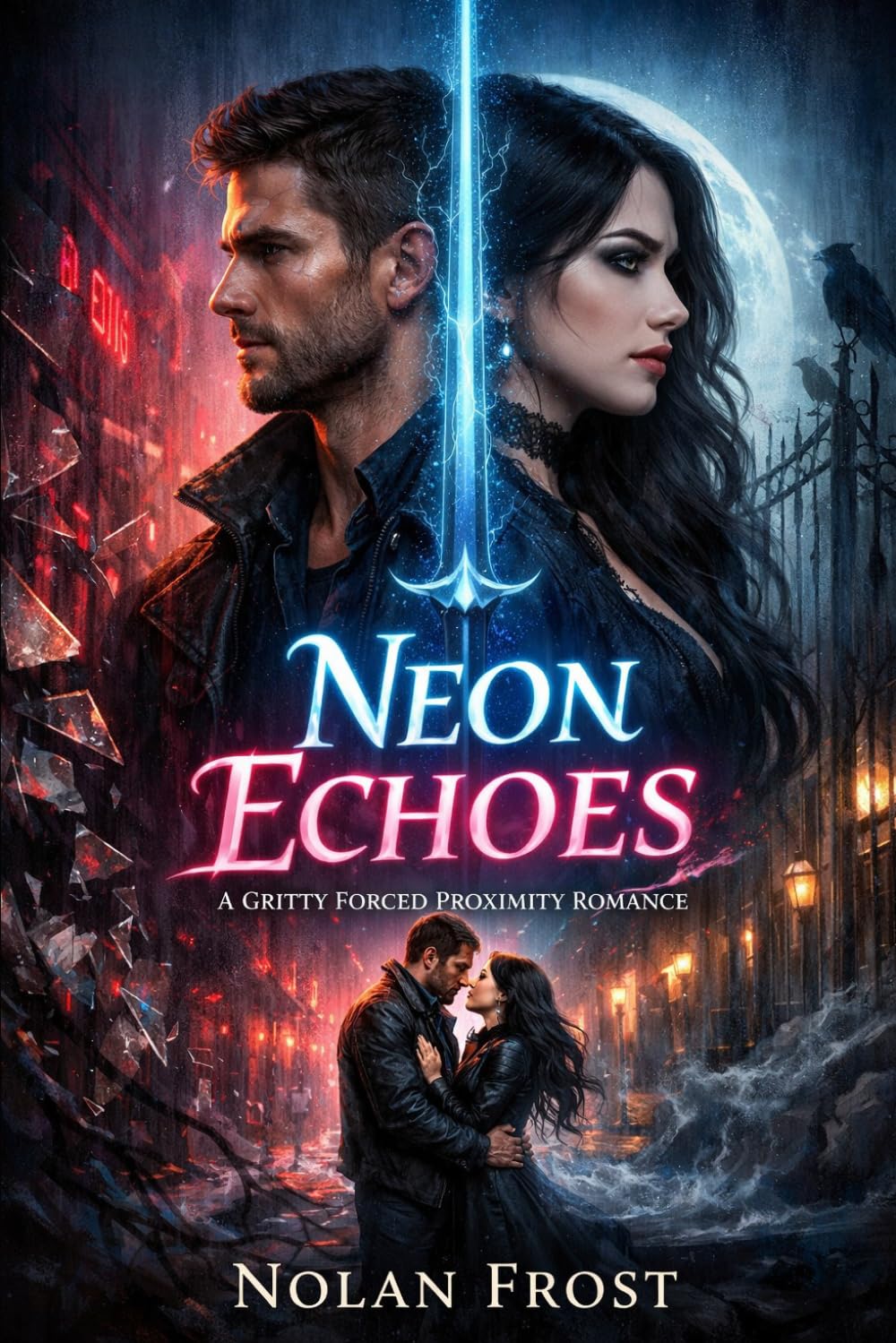 Neon Echoes: A Gritty Forced Proximity Romance (Shadow Bound Vows)