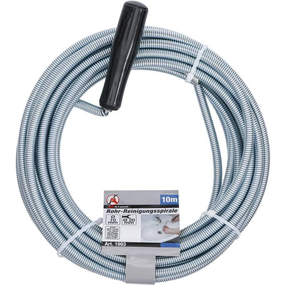 Furet de Plombier 10 m - Acier, Flexible et Résistant - Débouchage Efficace des Canalisations, Pro - D-Work