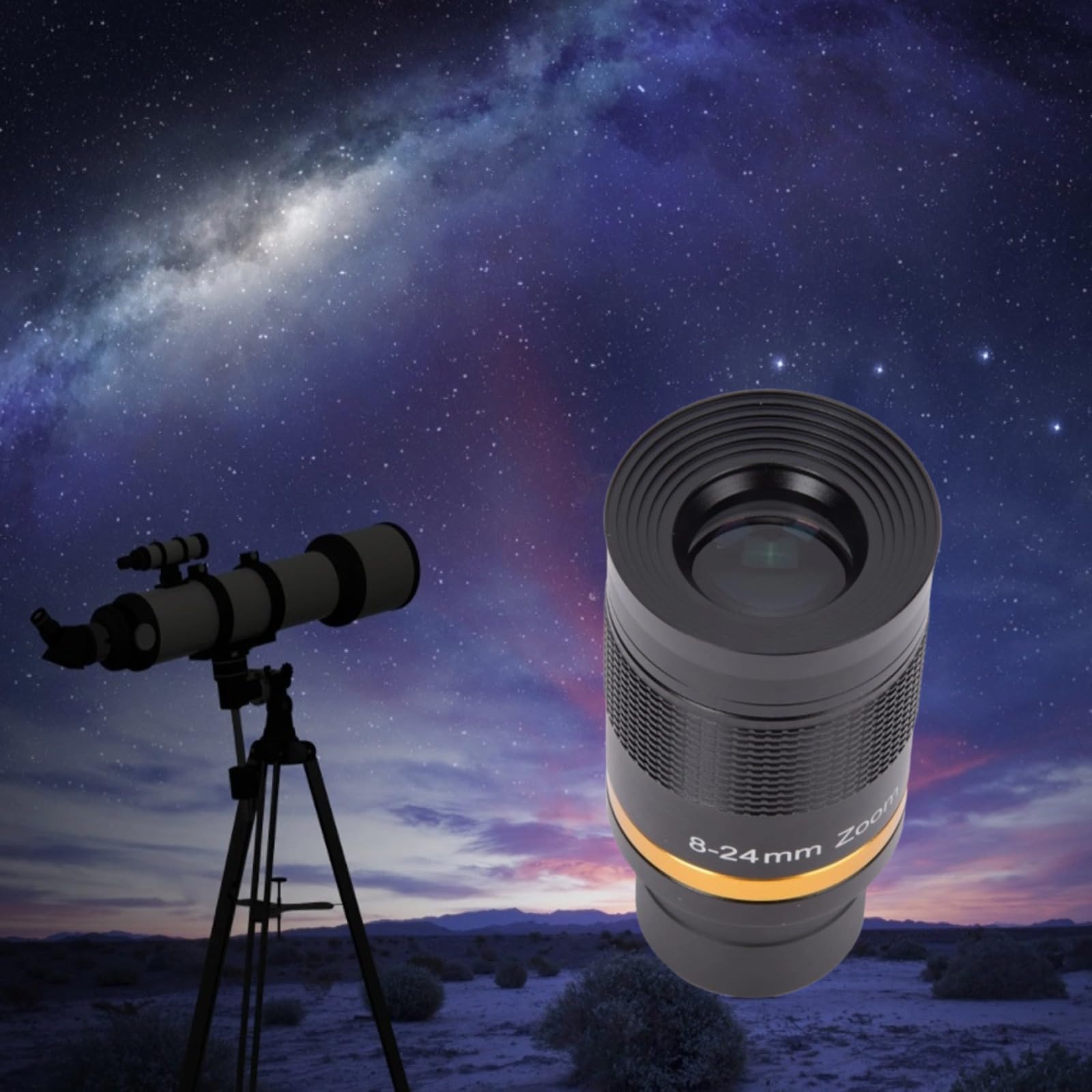 Oculaire télescopique 8~24mm à Zoom continu, Tout métal, avec Traitement Vert, pour Observation astronomique