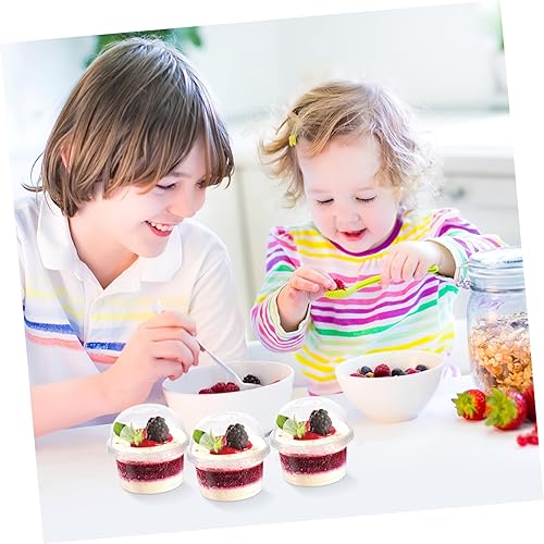 Miniatura 6 de TENDYCOCO Contenedor de plástico transparente para cupcakes, 50 unidades, 8.5 fl oz, mini cajas individuales desechables para cupcakes con tapas