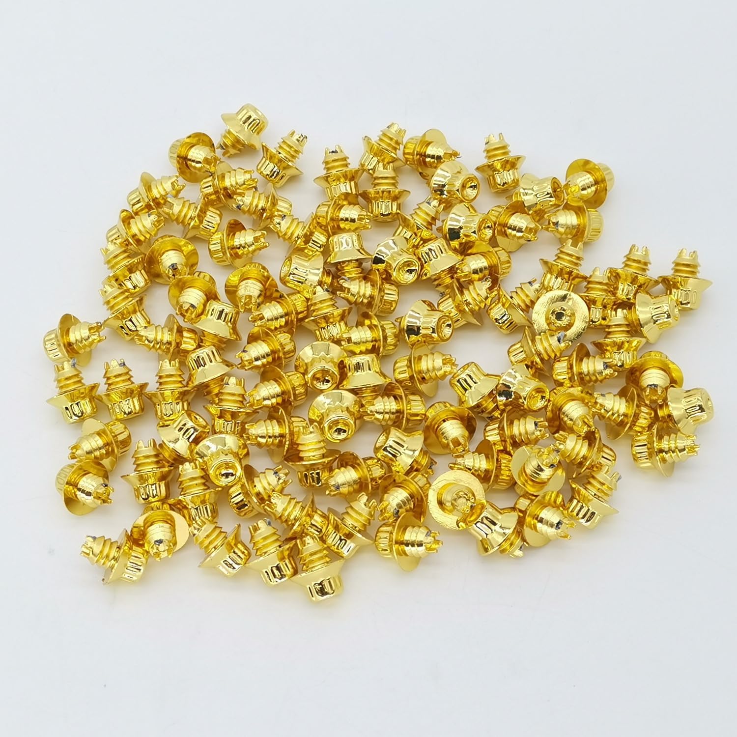 Enjoliveurs Universels Rivets Écrous goujons alliage Capuchons Plastique | Doré Lot De 100 6,9 Mm