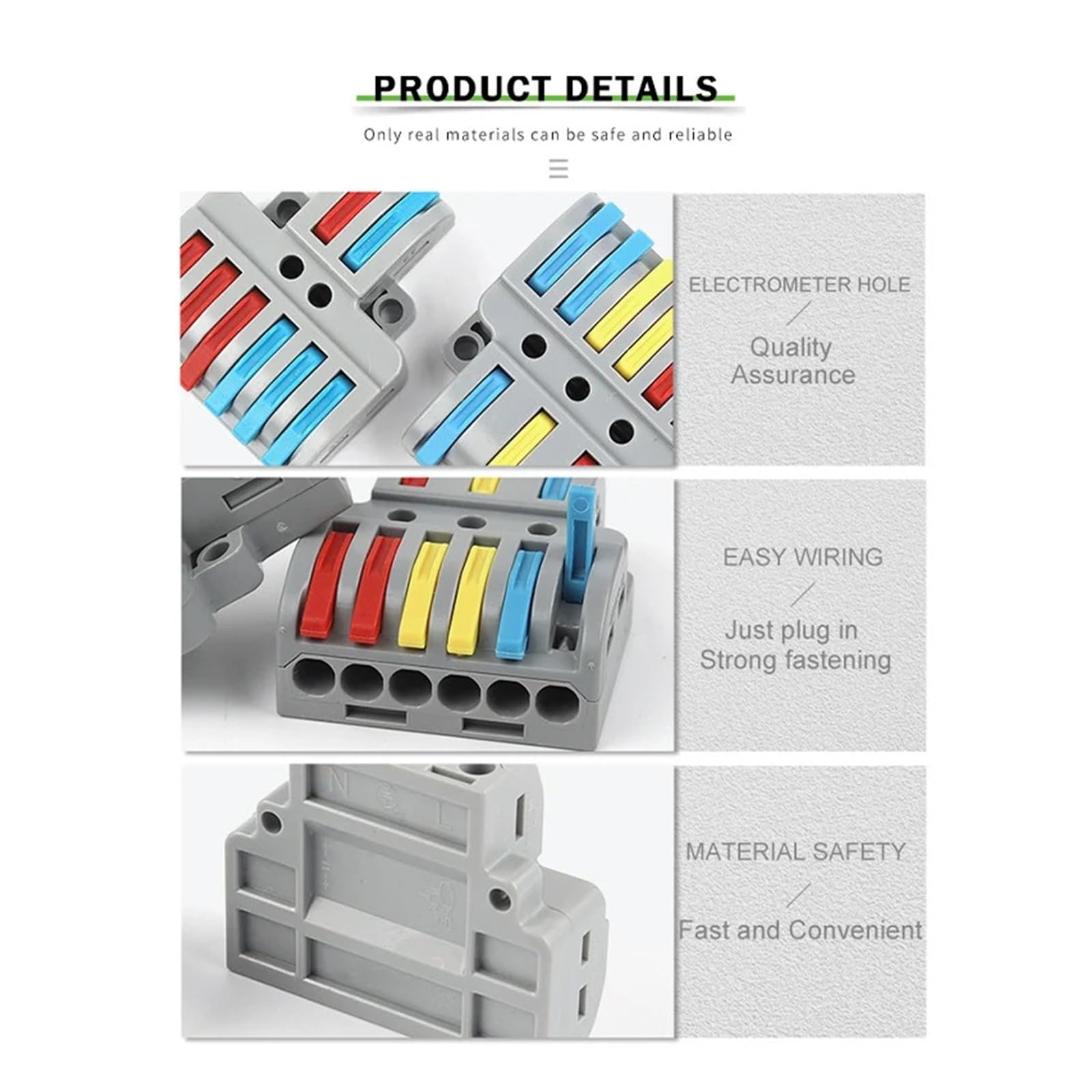 Hebel-Drahtverbinder-Splitter-Push-in-Klemmensatz