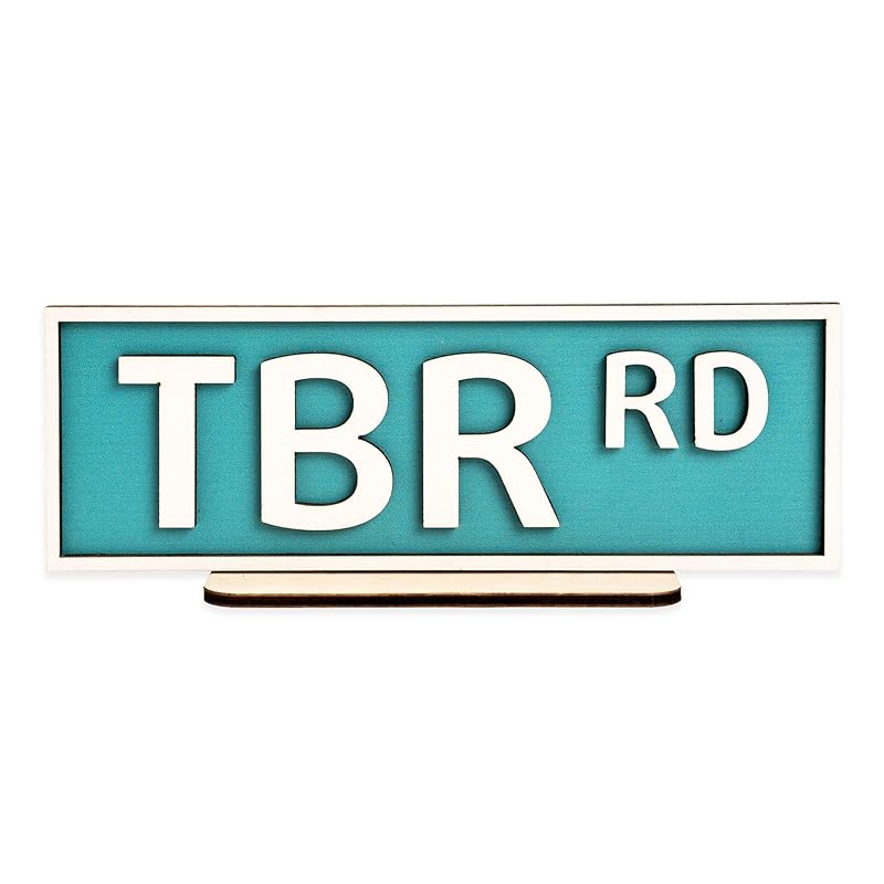 TBR Dead But Well Read Sign – Funny Bookish Decor for Bookshelf, Library, or Reading Nook – Book Shelf Decorative Gift for Readers, Bookish Gifts, and Literary Enthusiasts