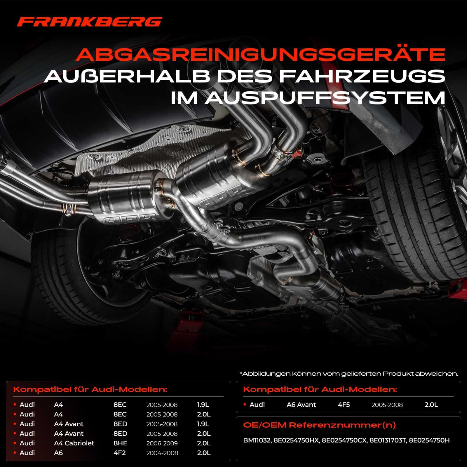 Frankberg DPF Dieselpartikelfilter Diesel Kompatibel mit A4 8EC 1.9/2.0 TDI 2004-2008 A4 Avant 8ED 1.9/2.0 TDI 2004-2008 A6 4F2 2.0 TDI 2004-2008 Replace# 8E0254750CX