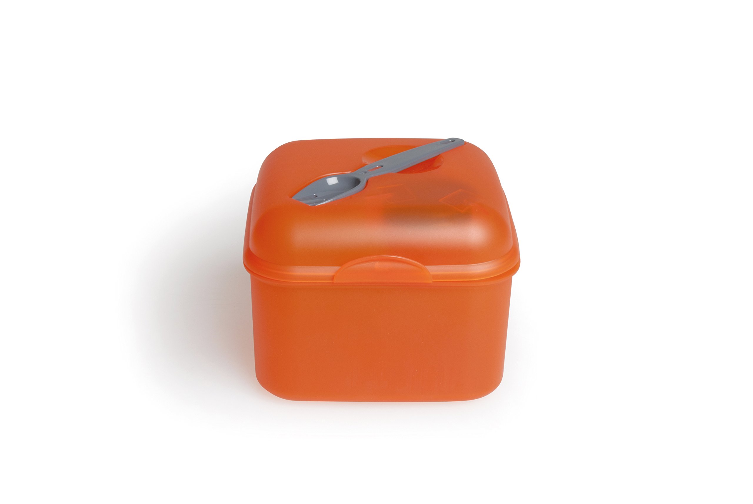 Excelsa Take Away Container Polypropylene Salad Container 14x14x11 cm Arancio, Grigio