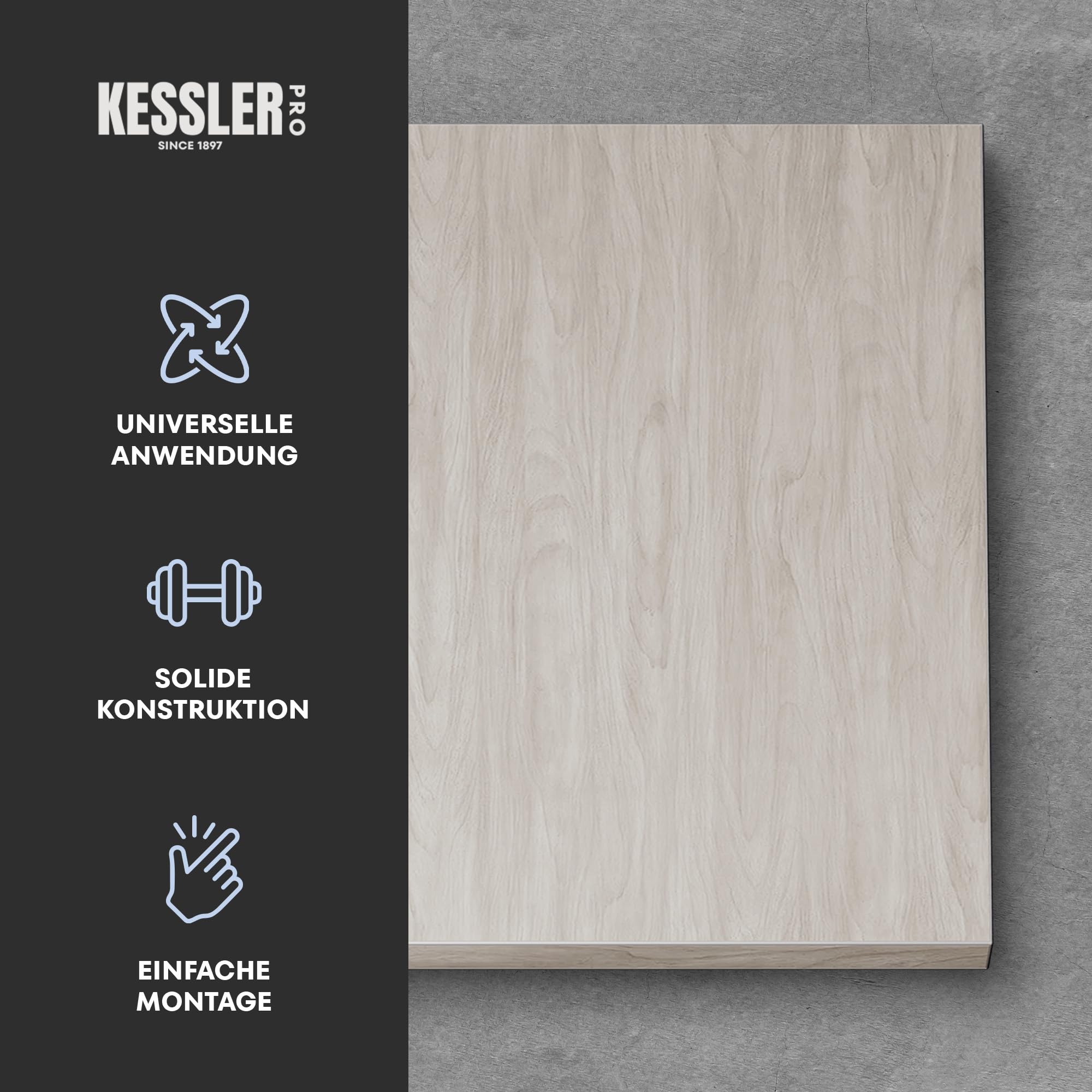 Tischplatte Spanplatte 25 mm Gebleichte Kiefer 60x60 cm, Küchenarbeitsplatte Möbelplatte, verstärkte ABS-Kanten, für Regal Schreibtisch Werkstatt