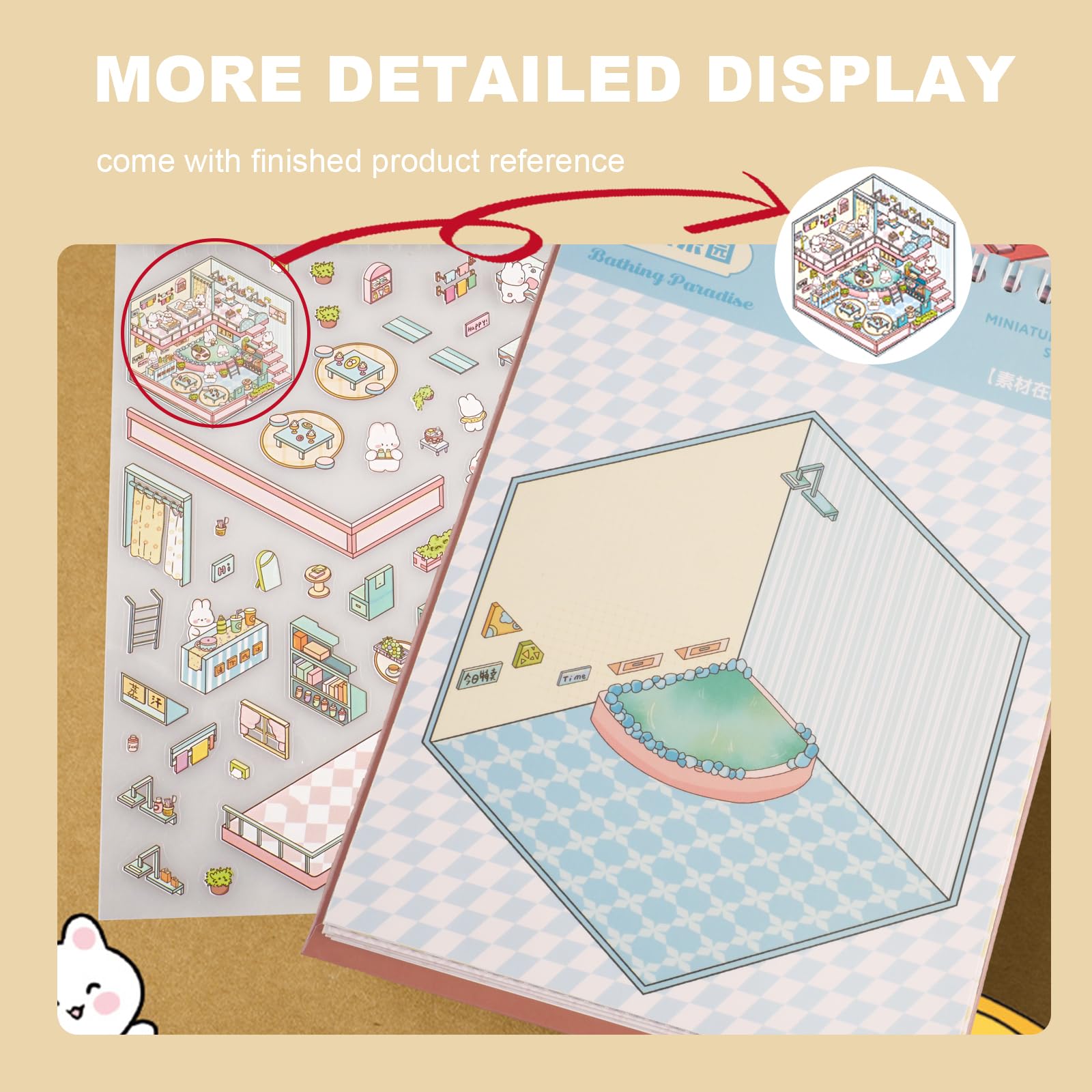 Stackable Stickers PET Stickers Verschillende Scenario's FOSDICK DIY 3D House Scene ...