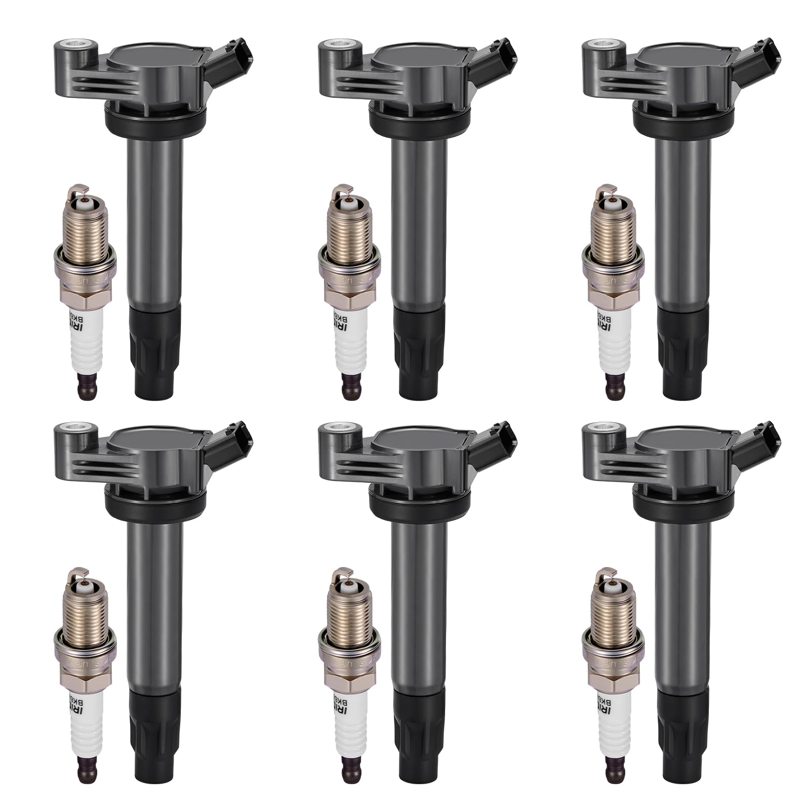 6 Ignition Coils+ 6 Spark Plugs UF506/C1452/4504 for Toyota Camry