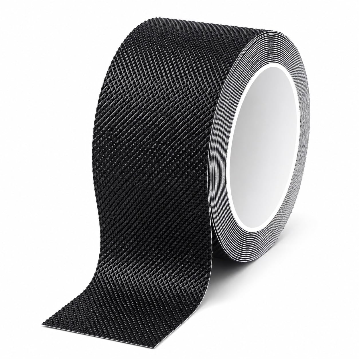 Diamond Texture Rubber Grip Tape for Handles and Surfaces | Anti Skid Adhesive Tape for Heavy Grip on Indoor and Outdoor Stairs, Gadgets, DIY Tools Use-(2In x 16.4Ft), Black-image-23