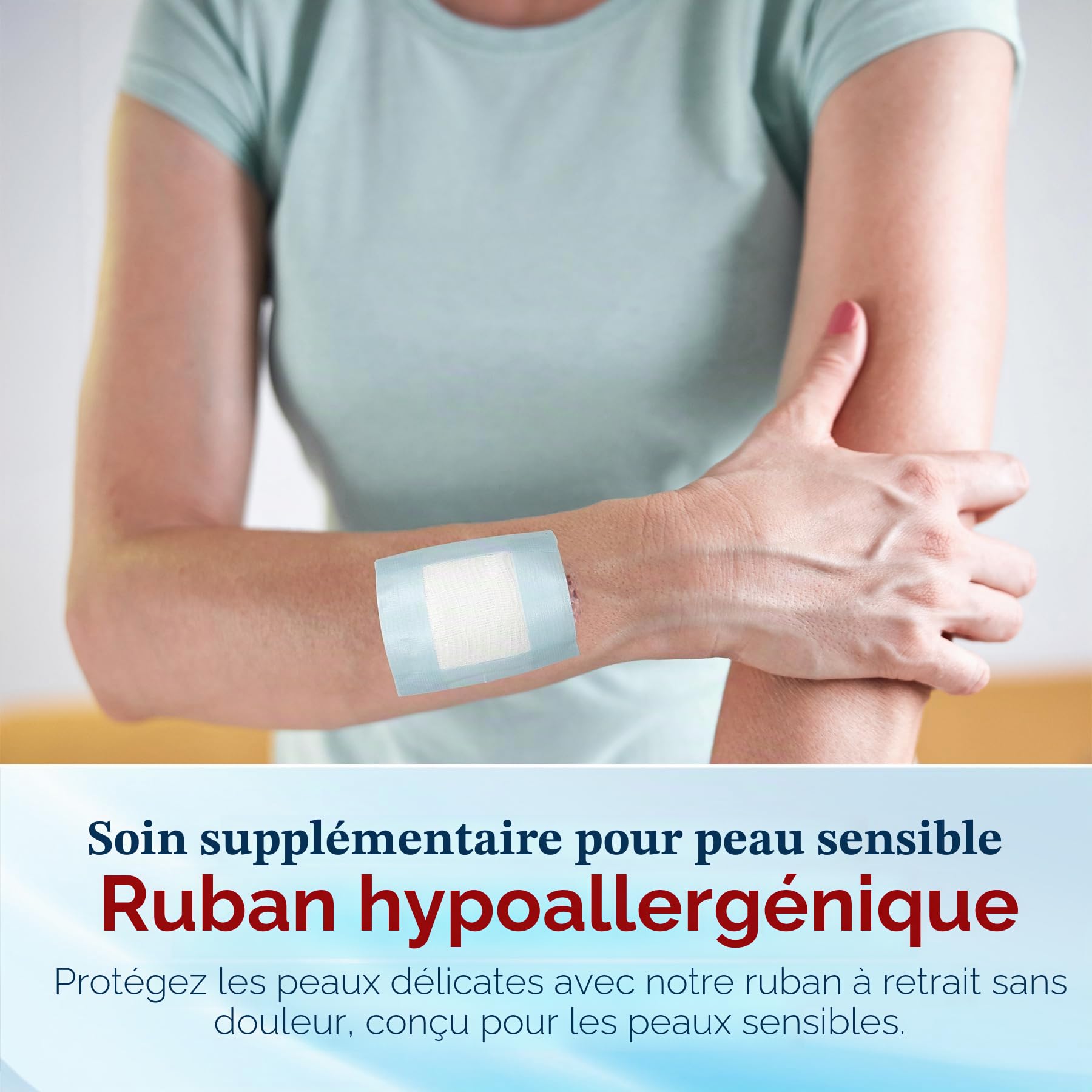 Rouleau de ruban adhésif MEDca pour peaux sensibles à faible traumatisme, 1 pouce x 4 mètres, paquet de 2 rouleaux