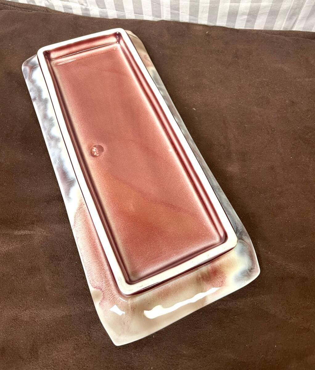 鳥取民藝 中井窯 深鉢 染め分け大皿 24cm 飾り皿 牛ノ戸焼 鳥取民藝 中井窯 深鉢 染め分け大皿 24cm 飾り皿 牛ノ戸焼