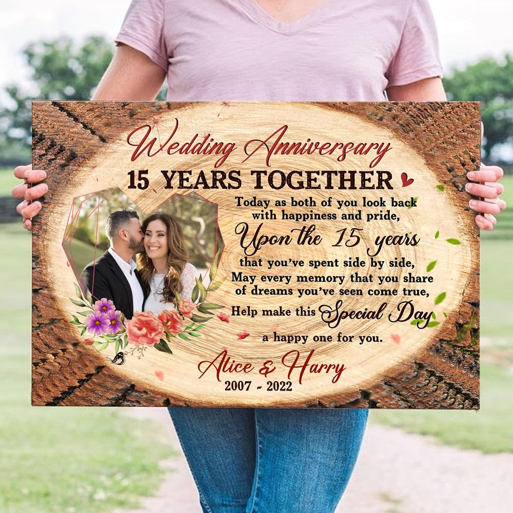 To My Husband Aazon.co: Custo Happy 15th Anniversary Decorations  Supplies,15th For Him, image size:1000x1000