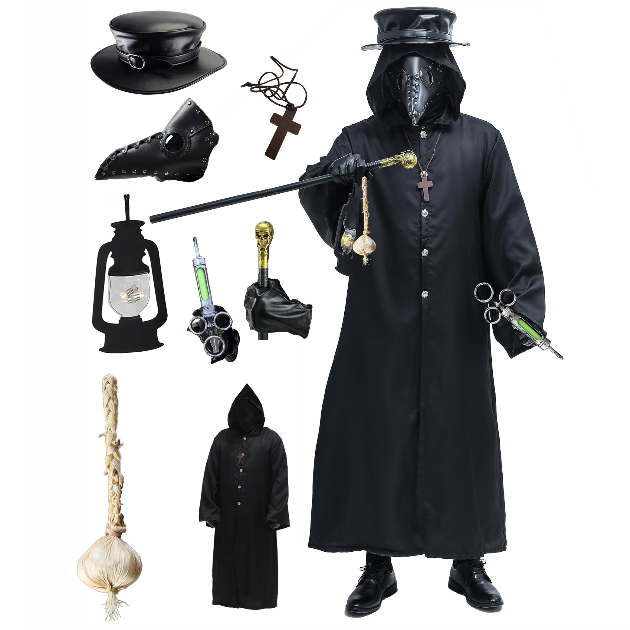 Amazon.com: Absolute Vibe Plague Doctor Bird Mask and Hat Combo