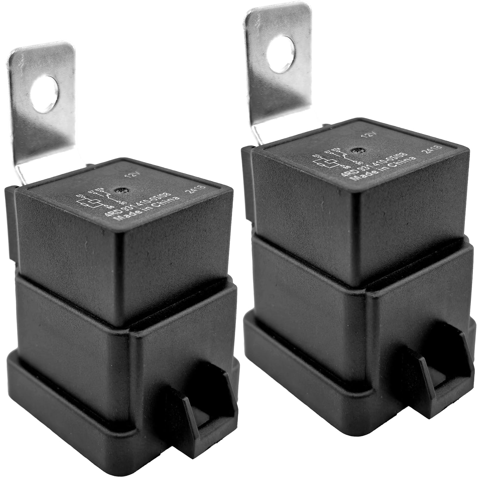 2-Pack 4RD 931 410-05/08 Relays - 40A 12VDC 5-Pin SPDT Automotive Relays, Replacement Electrical Components for Select Volkswagen, Audi, and Skoda