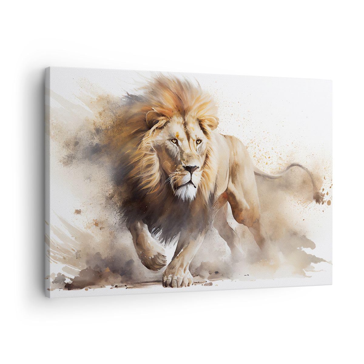 Toile Lion Brillant Eclatant Deco Cadre 70x50cm Haute Definition - 8