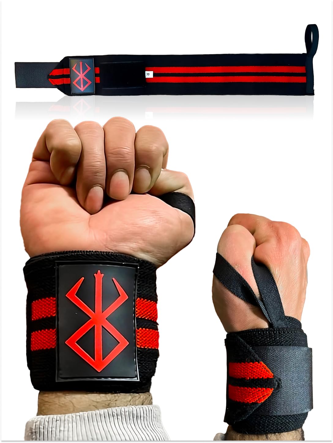 Queen Supply Products Anime Wrist Wraps Lifting Straps 24" for Men and Women - 1 Pair Each, Gym Accessories Support Weightlifting, Exercise Training,