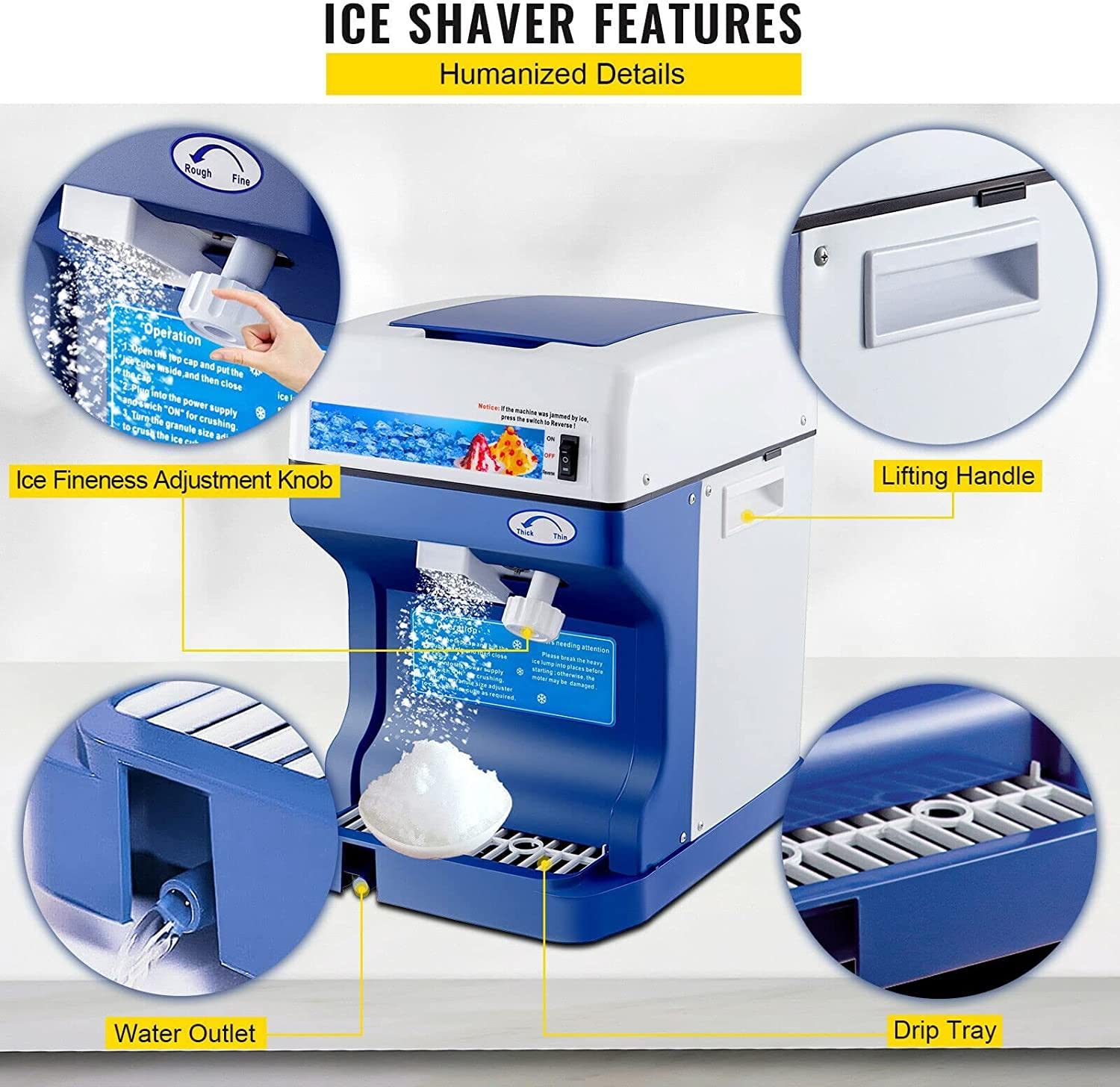 かき氷機 ICE SLICER / CRUSHER Amazon | かき氷機 電動 ふわふわ 業務用 ブロックアイススライサー