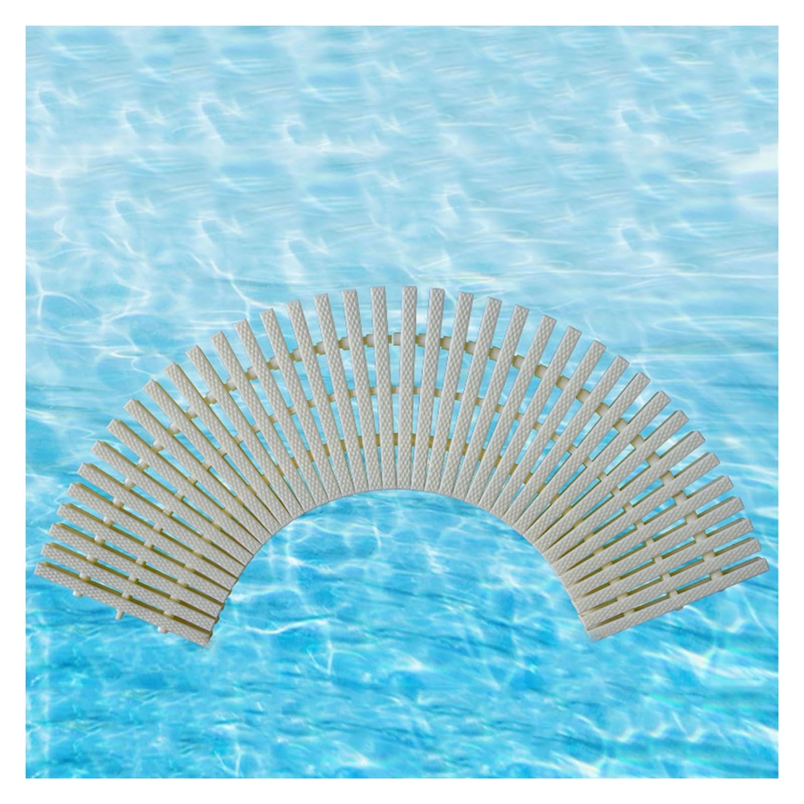 GJMSSMY Rhombus Textured Drainage Grate Cover - 30x100CM, 8-Piece Set for Swimming Pools, Driveways, Patios & Decks, 3-Hole Splicing, Durable & Stylish Overflow Solution
