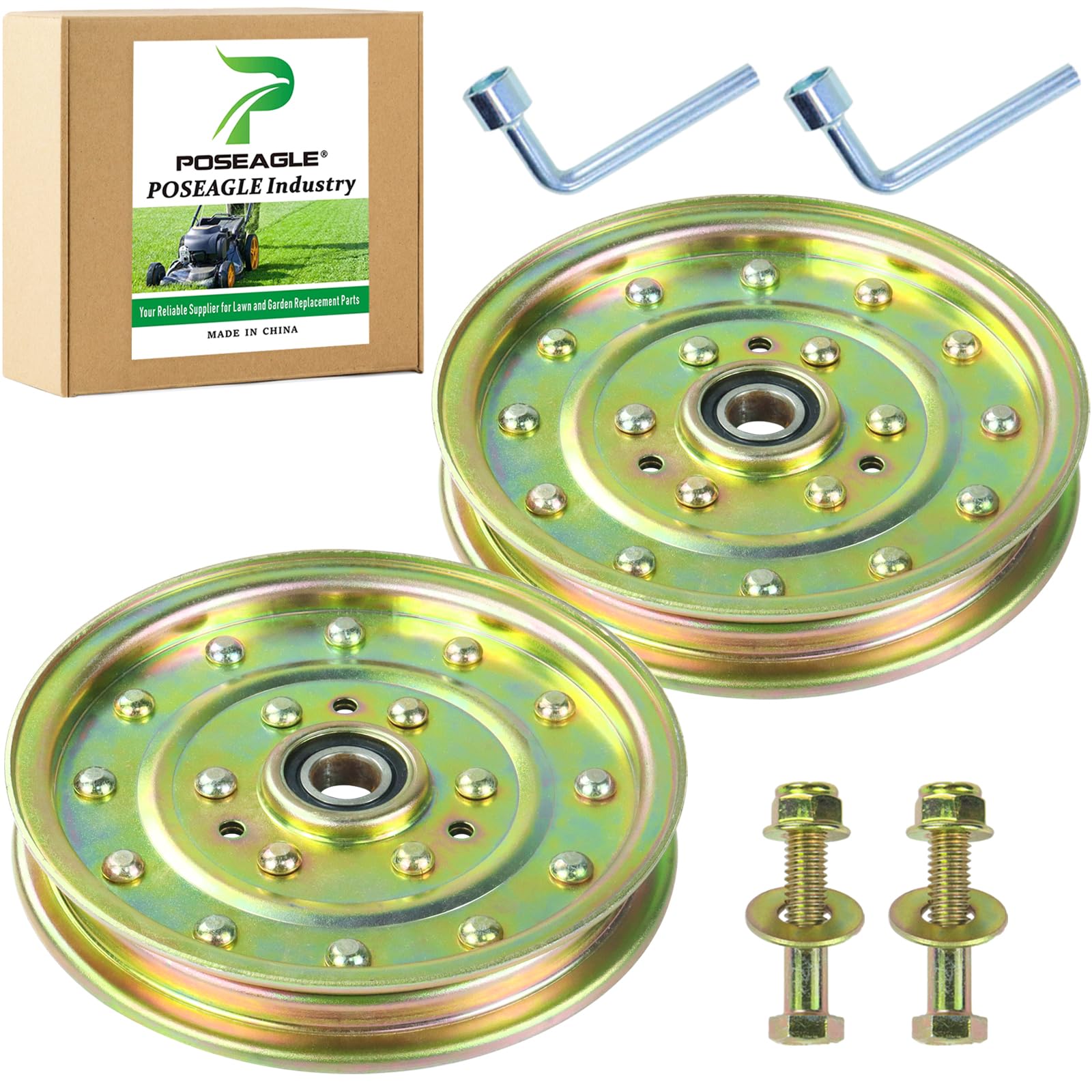 きん Amazon.com: POSEAGLE 2 入1-633109 滑輪替換Exmark 1-633109 惰輪滑輪