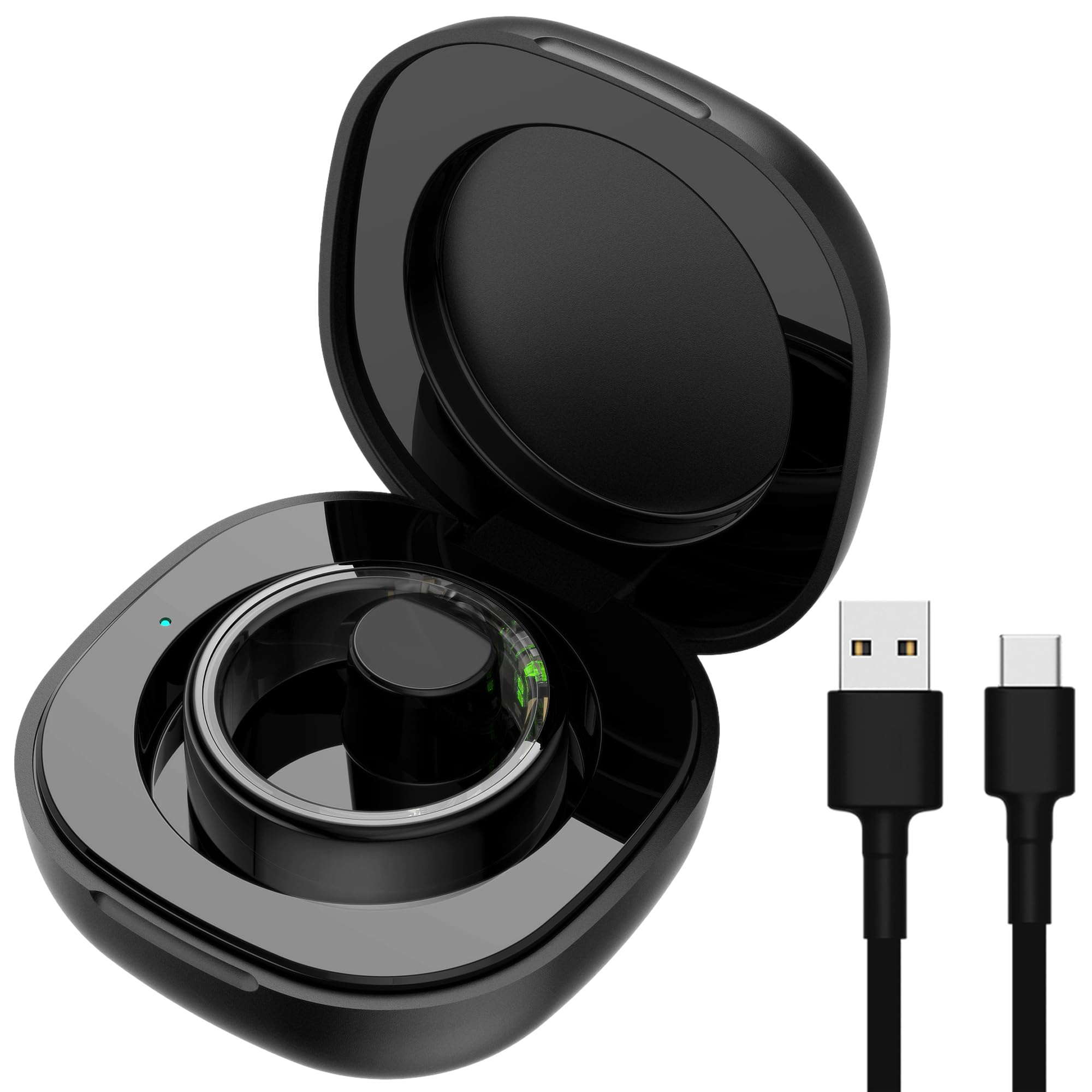 CNBRO Smart Ring Charging Case Magnetic Charger Portable Charging Box Small Compartment for Fitness Rings (Not Wireless Charger)-image-24