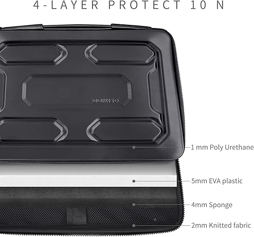 Miniatura 5 de DOMISO Funda para laptop de 15.6 pulgadas, bolsa de hombro a prueba de golpes, funda protectora de EVA impermeable para Lenovo Yoga 720 IdeaPad 310