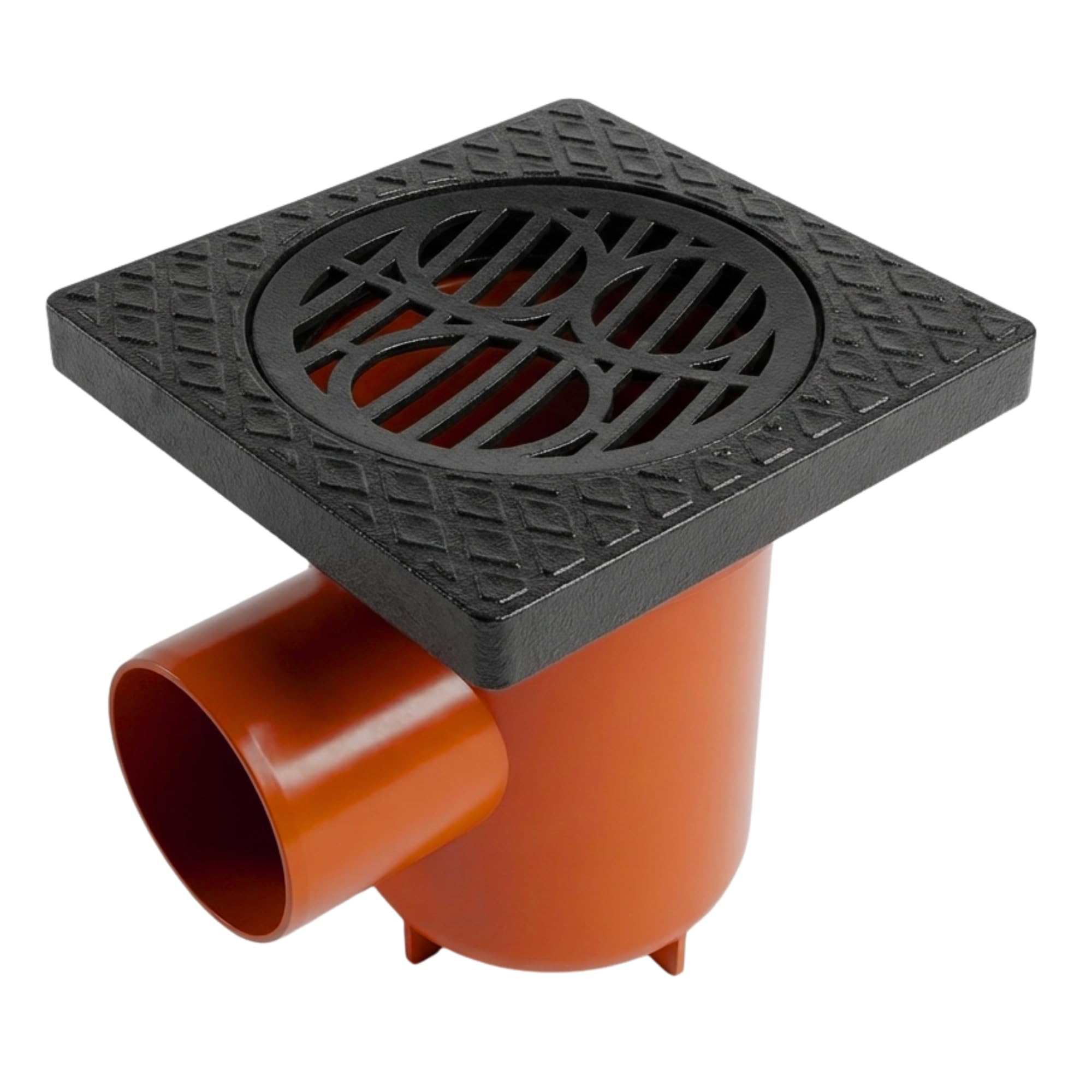 SHMOX 110mm Single Inlet Bottle Gully (Rectangular Grid) – 110mm Underground Drainage Fittings