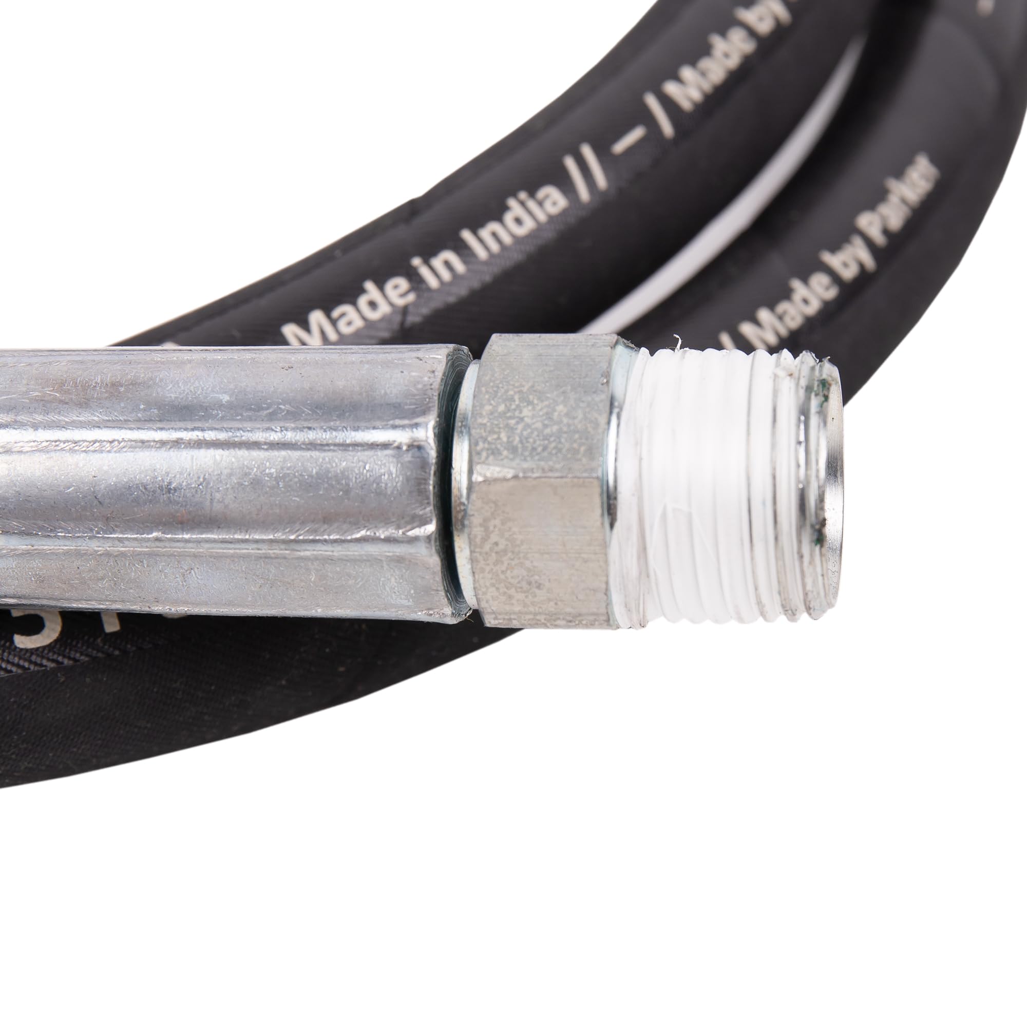Cofan Manguera hidráulica | Presión: 2200 PSI | 1/2" BSP | Longitud: 1,5 m | Adecuado para bombas neumáticas lubricantes