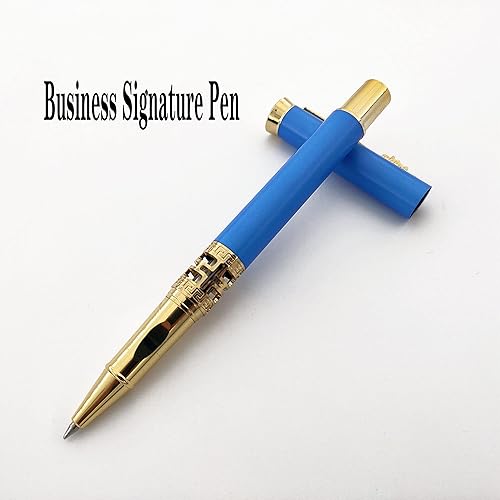 Miniatura 3 de Bolígrafo de metal de gel, clásico hueco, juego de regalo con dos recambios negros de 0.020 in, bolígrafo de escritura suave para hombres y mujeres,