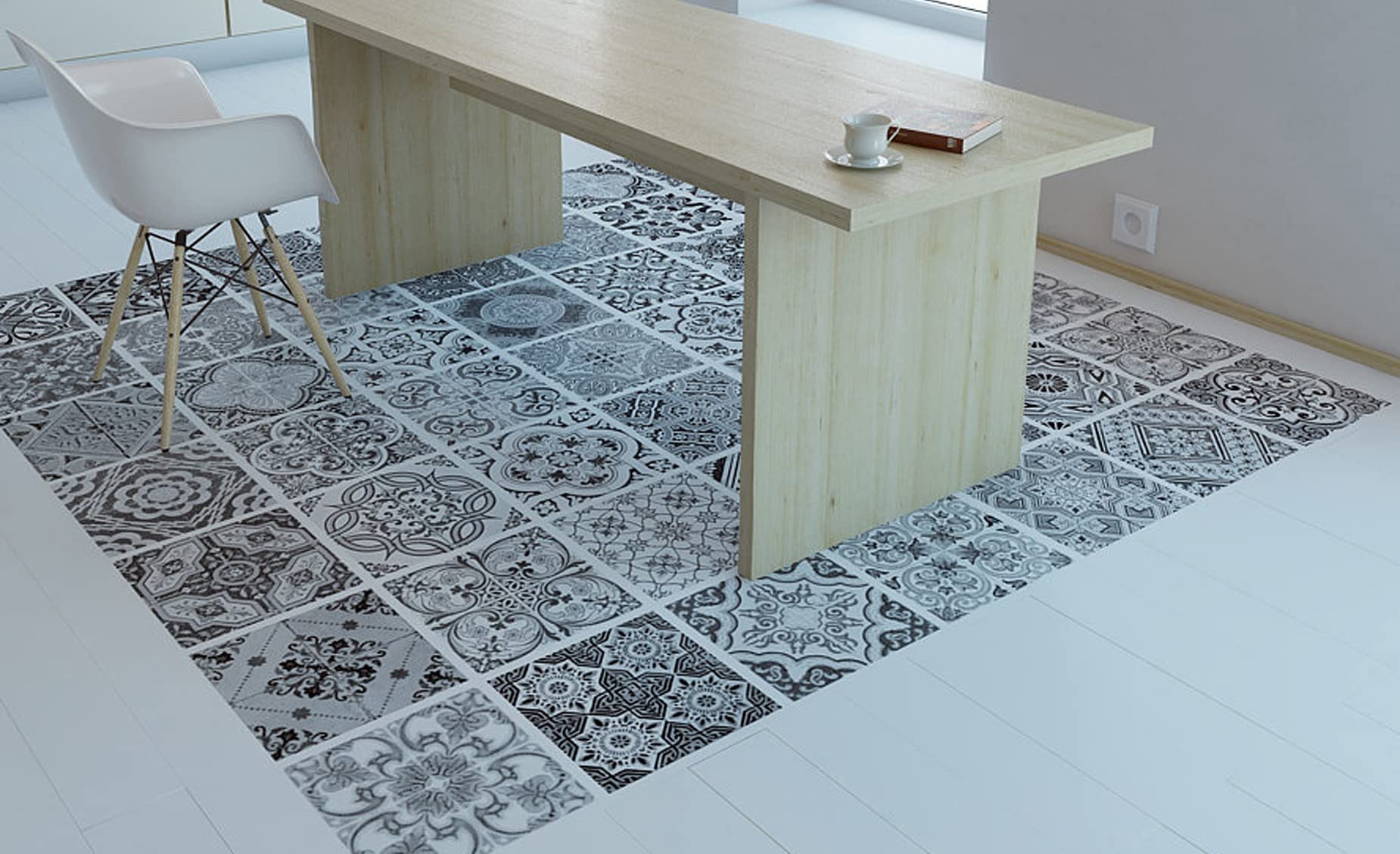 M-REJUN PORCELANIC firmy Tecno Prodist - (5 kg, biały) - wodoodporna zaprawa do fug płytek i podłóg. Płytki ceramiczne, cegły, kamień itp. (4-20 mm szerokie uszczelnienie)