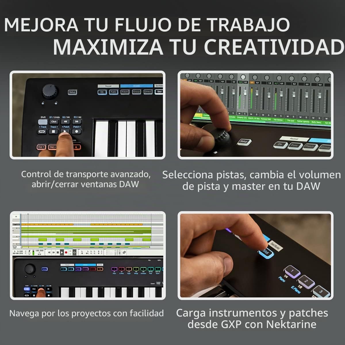 Nektar Impact GXP49 Teclado controlador MIDI USB con integración Nektar DAW