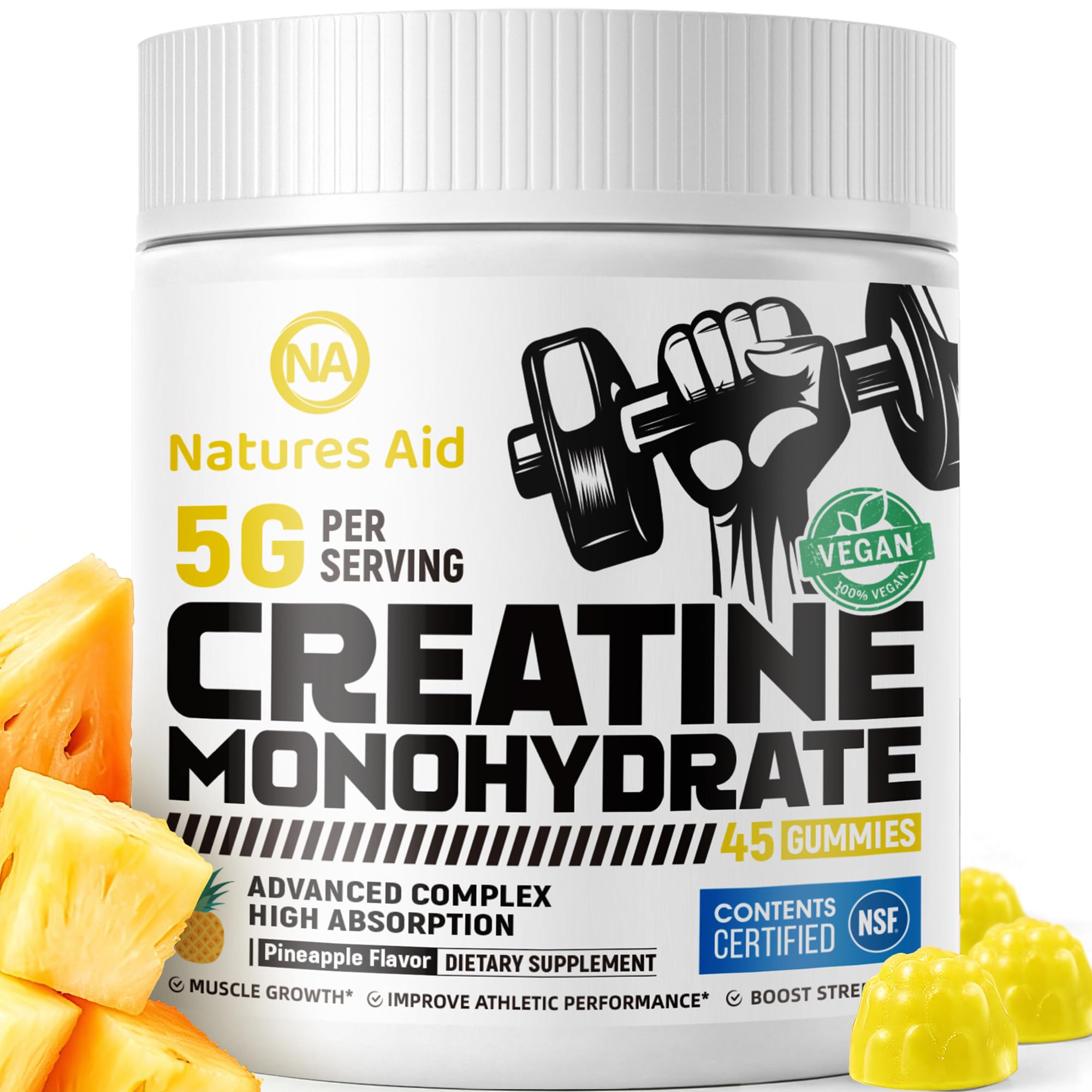 Creatine Monohydrate Gummies, NSF Certified Creatine Gummy, 5g Dose for Men & Women to Support Muscle, Strength, Recovery, Cognitive Health & Memory, Blueberry Flavor — Amazon image 13