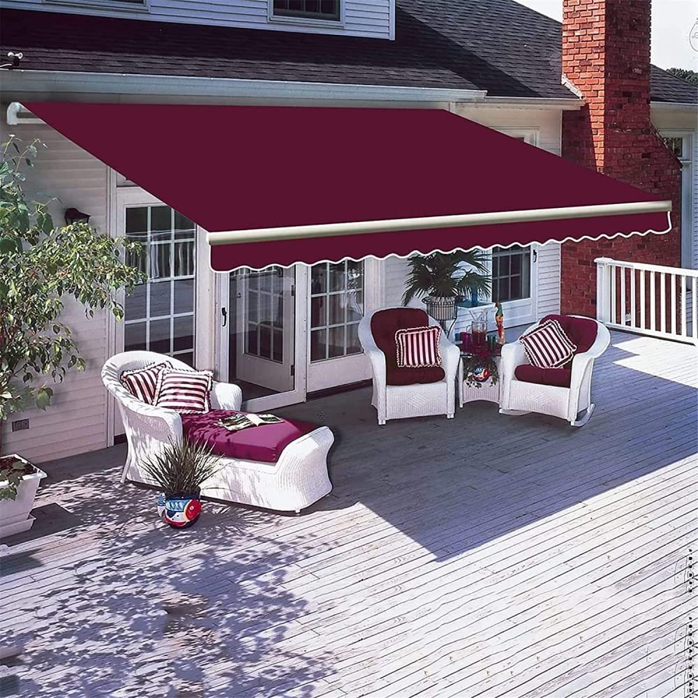 Buy LYWDJRetractable Patio Awnings, DIY Manual Awning Cover, Garden Sun
