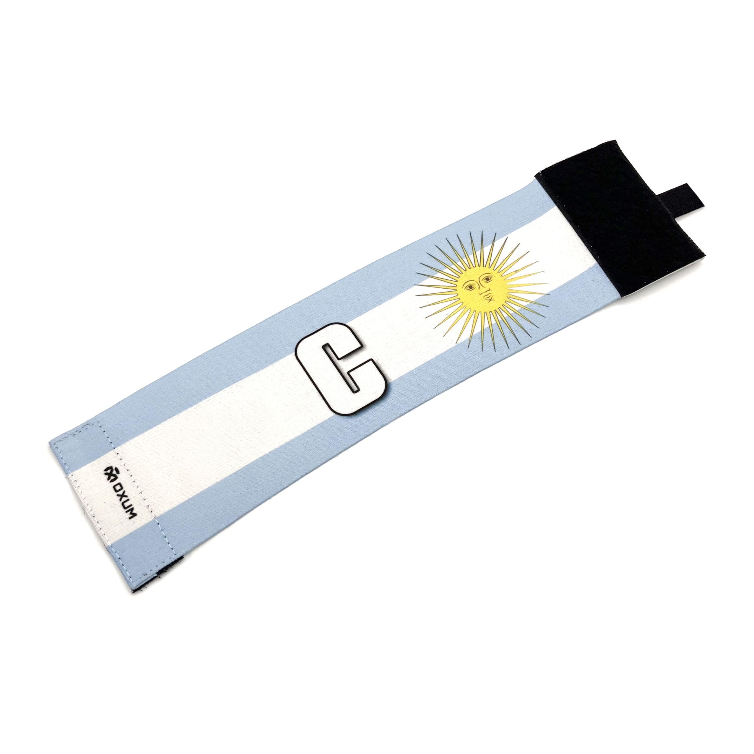 OXUM Sport Captain's Armband for Children and Adults - Football Armband with the Flag of Argentina - Elastic and Adjustable Armband Size L
