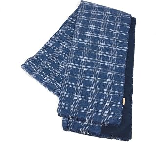 [ロエベ] アナグラム チェック フリンジ マフラー ウール ユニセックス 未使用 中古